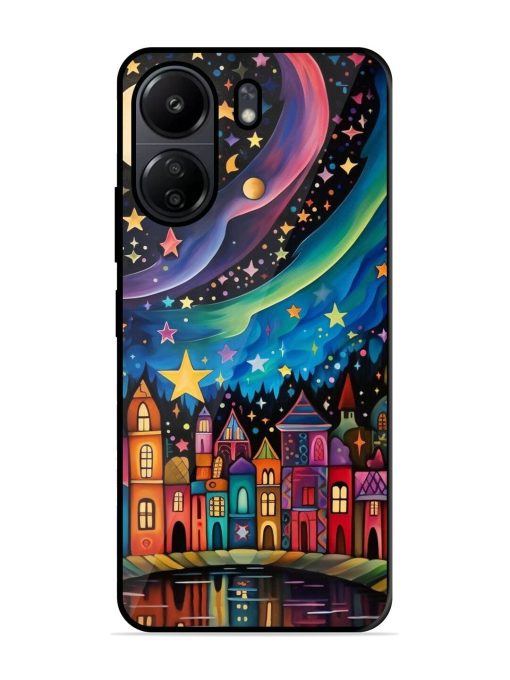 Starlit Village Glossy Soft Edge Case for Poco C65 Chachhi