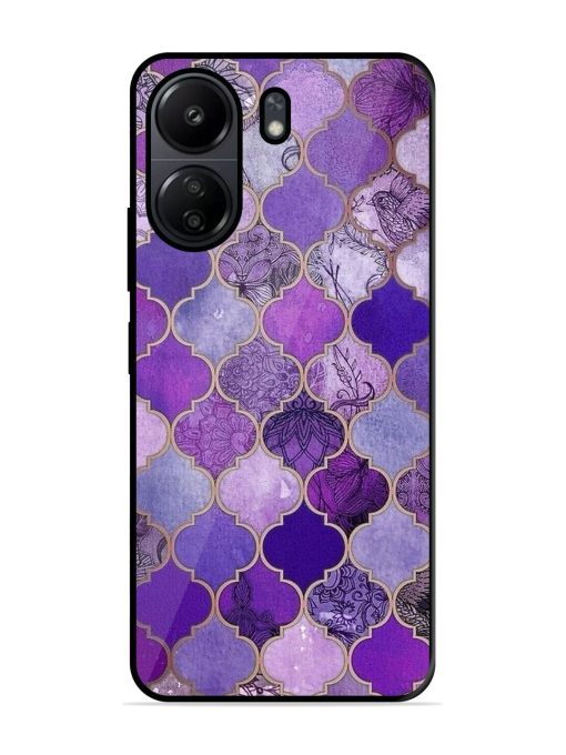 Purple Mosaic Magic Glossy Soft Edge Case for Poco C65 Chachhi