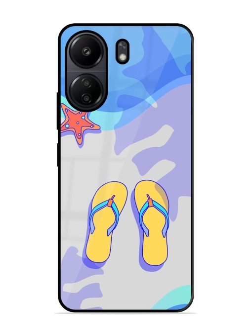 Sandy Toes And Salty Seas Glossy Soft Edge Case for Poco C65 Chachhi