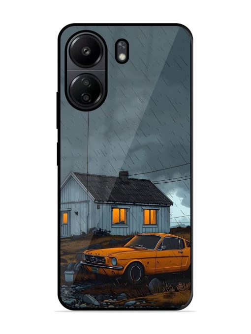 Rainy Day Retreat Glossy Soft Edge Case for Poco C65 Chachhi