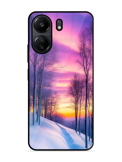 Winter'S Purple Haze Glossy Soft Edge Case for Poco C65