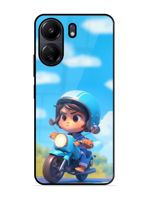 Little Rider Glossy Soft Edge Case for Poco C65 Chachhi