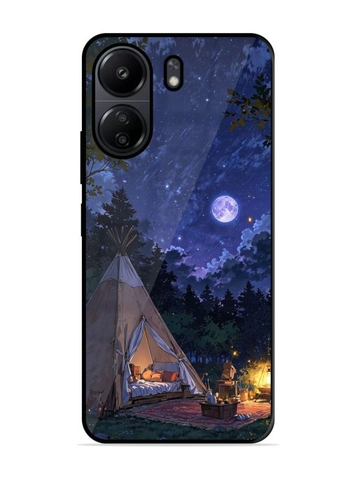 Moonlight Camping Glossy Soft Edge Case for Poco C65 Chachhi