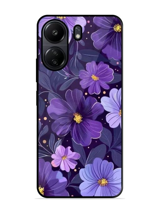 Purple Paradise Glossy Soft Edge Case for Poco C65 Chachhi