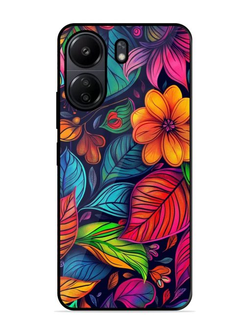 Rainbow Of Blooms Glossy Soft Edge Case for Poco C65 Chachhi