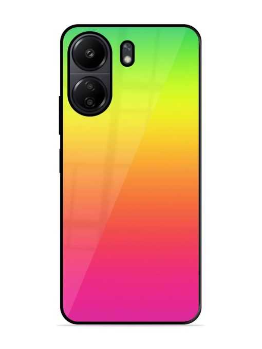 Rainbow Gradient Glossy Soft Edge Case for Poco C65 Chachhi