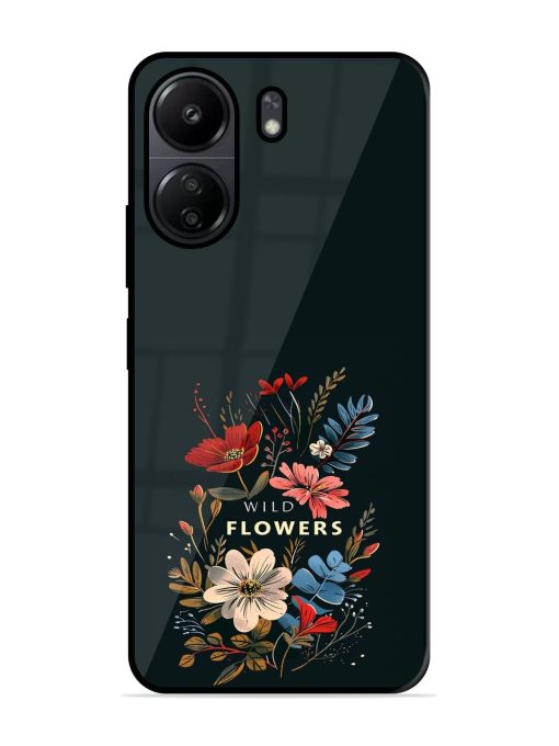 Dark Floral Glossy Soft Edge Case for Poco C65 Chachhi