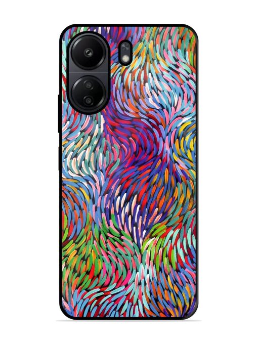 Vibrant Waves Glossy Soft Edge Case for Poco C65 Chachhi