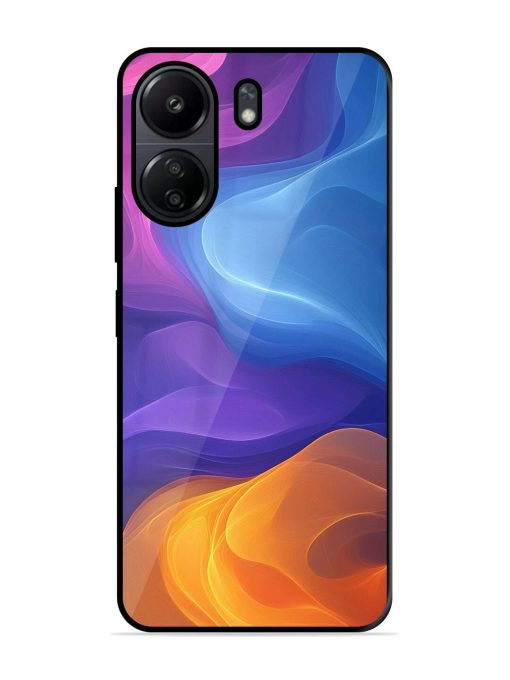 Cosmic Currents Glossy Soft Edge Case for Poco C65 Chachhi