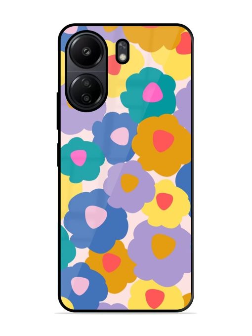 Flower Power Glossy Soft Edge Case for Poco C65 Chachhi