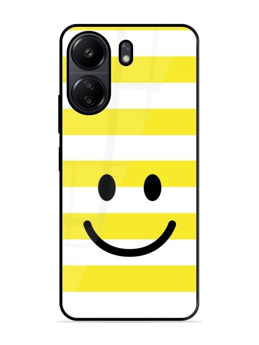 Smiling Stripes Glossy Soft Edge Case for Poco C65 Chachhi