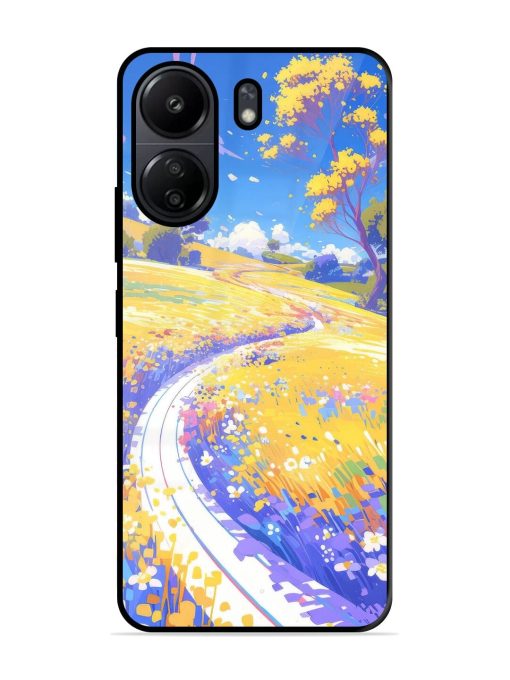 Vibrant Spring Meadow Glossy Soft Edge Case for Poco C65 Chachhi