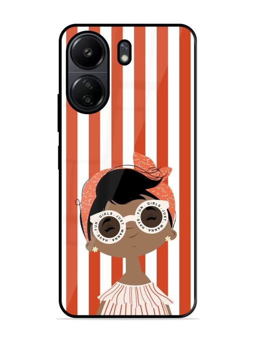 Girls Just Wanna Have Fun Glossy Soft Edge Case for Poco C65