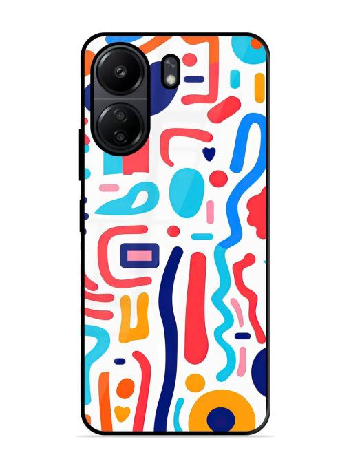 Whimsical Doodle Chaos Glossy Soft Edge Case for Poco C65 Chachhi