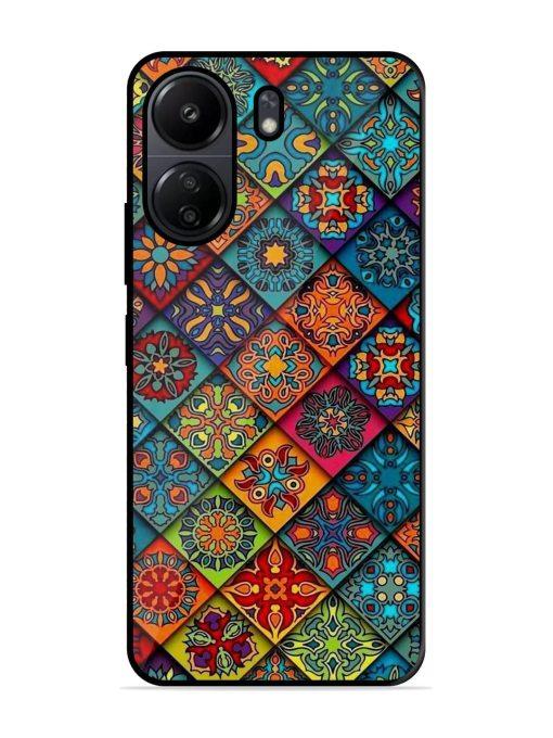 Patchwork Mandala Mosaic Glossy Soft Edge Case for Poco C65 Chachhi