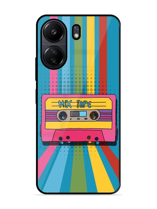 Retro Cassette Tapes Glossy Soft Edge Case for Poco C65 Chachhi