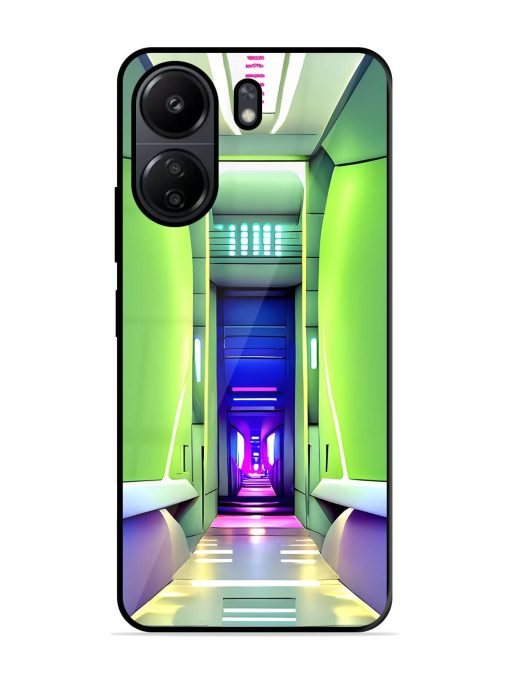 Neon Corridor Glossy Soft Edge Case for Poco C65 Chachhi