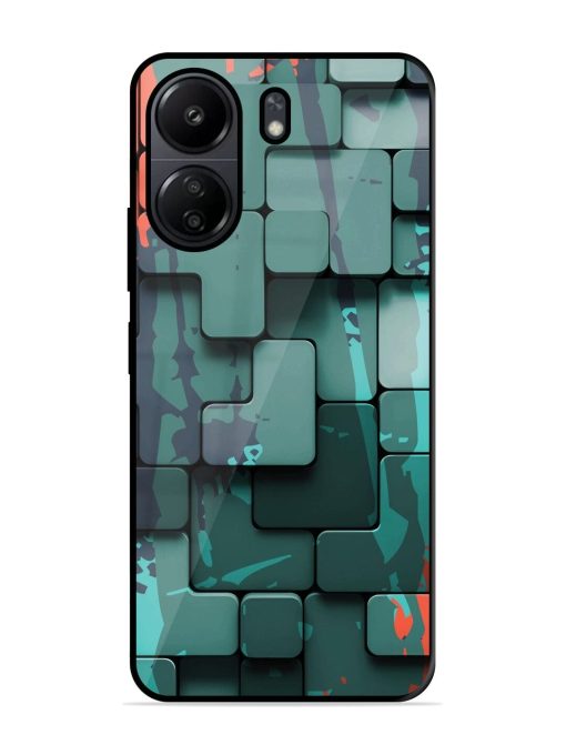 Abstract Geometric Mosaic Glossy Soft Edge Case for Poco C65 Chachhi