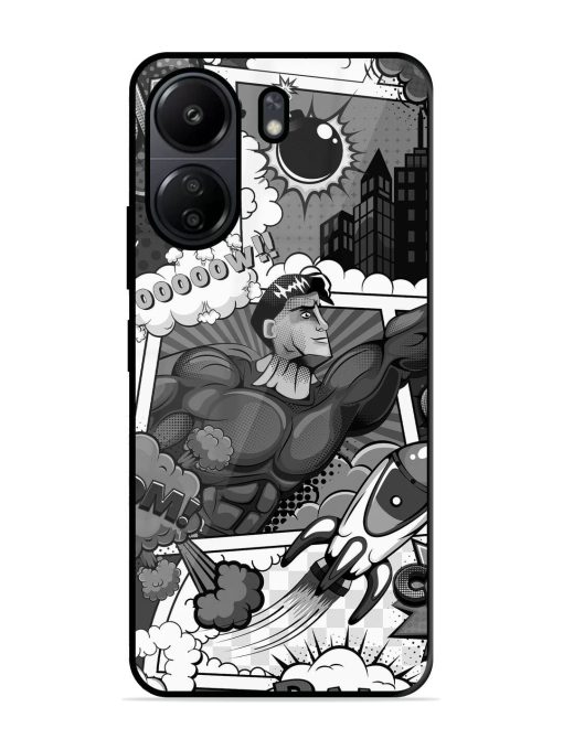 Comic Book Chaos Glossy Soft Edge Case for Poco C65 Chachhi