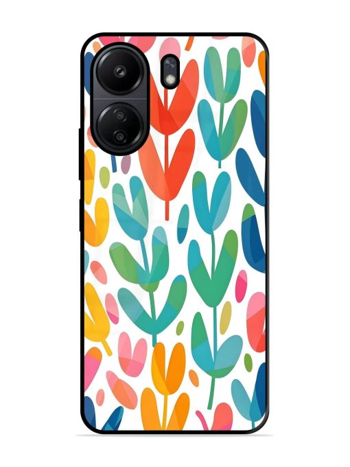 Rainbow Of Blooms Glossy Soft Edge Case for Poco C65 Chachhi