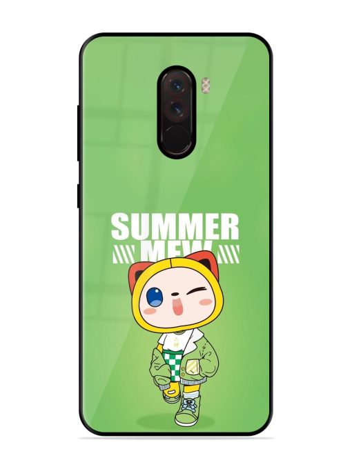 Purrfect Summer Glossy Soft Edge Case for Poco F1 Chachhi