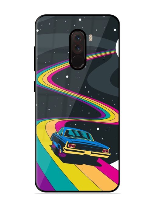 Rainbow Road Glossy Soft Edge Case for Poco F1 Chachhi