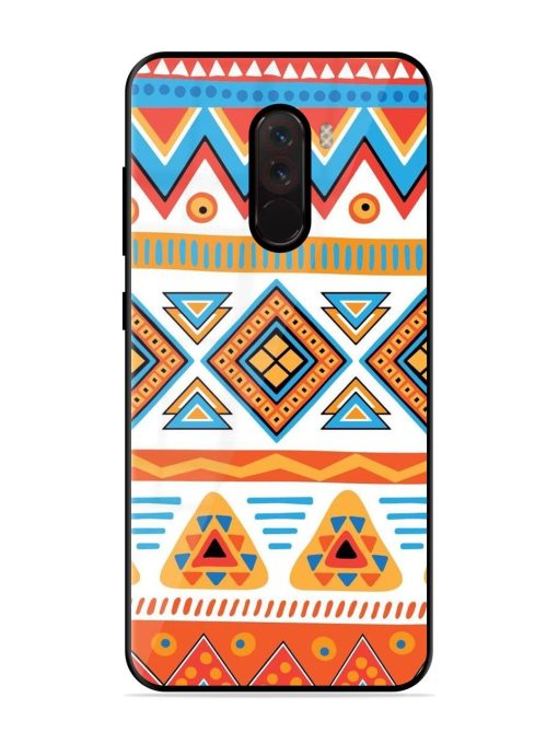 Vibrant Tribal Pattern Glossy Soft Edge Case for Poco F1 Chachhi