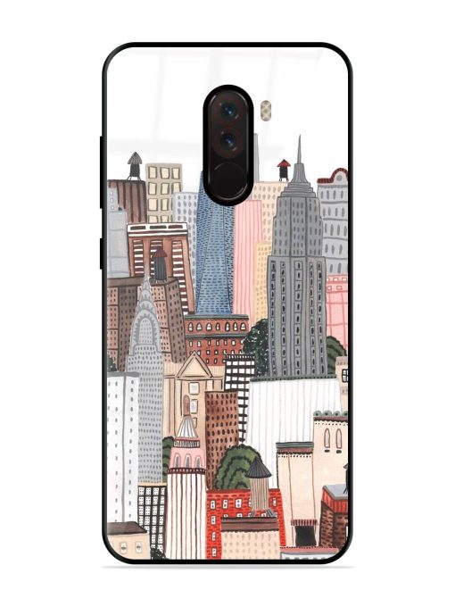 Cityscape Dreams Glossy Soft Edge Case for Poco F1 Chachhi