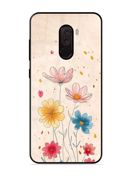 Delicate Bloom Glossy Soft Edge Case for Poco F1 Chachhi