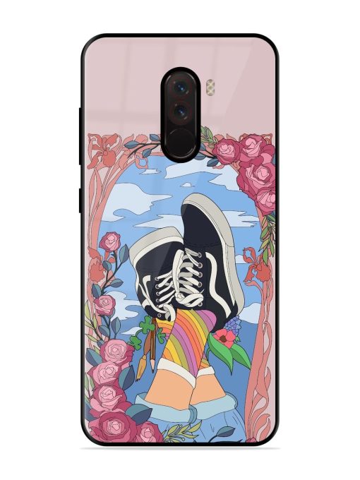 Floral Fantasy Glossy Soft Edge Case for Poco F1 Chachhi