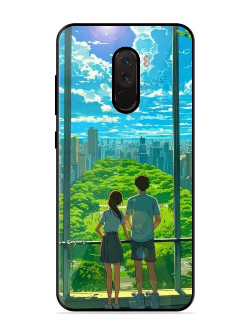 Cyberpunk Dreamscape Glossy Soft Edge Case for Poco F1 Chachhi