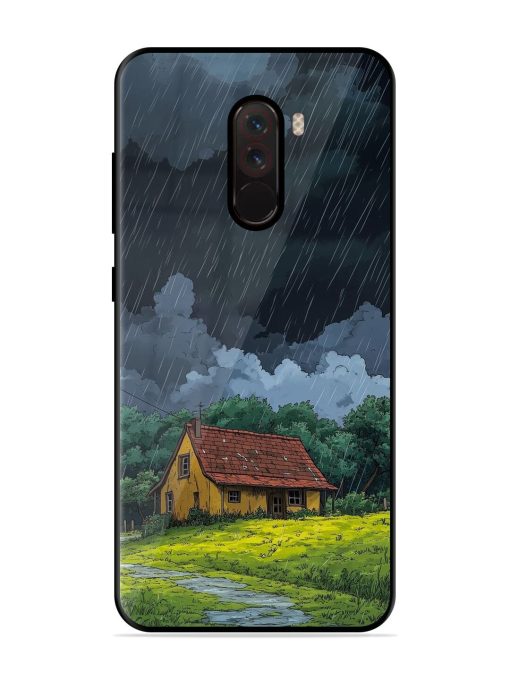 Rainy Day Retreat Glossy Soft Edge Case for Poco F1 Chachhi