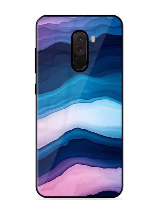 Oceanic Layers Glossy Soft Edge Case for Poco F1 Chachhi