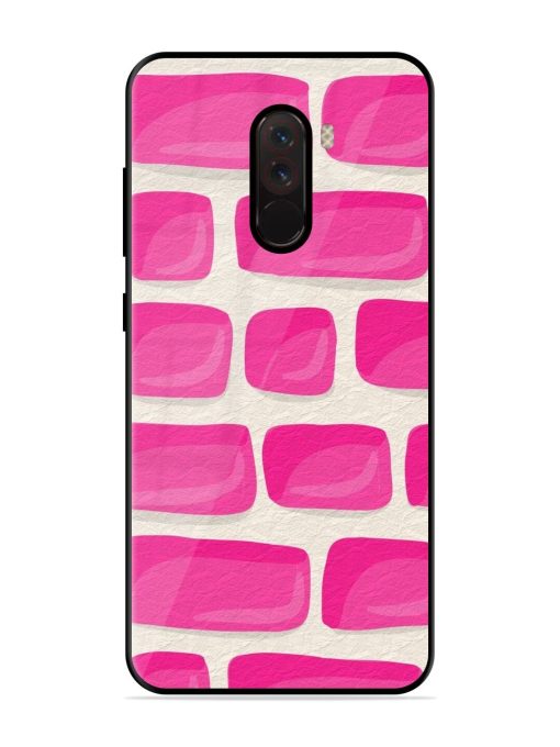 Pink Brick Wall Glossy Soft Edge Case for Poco F1 Chachhi