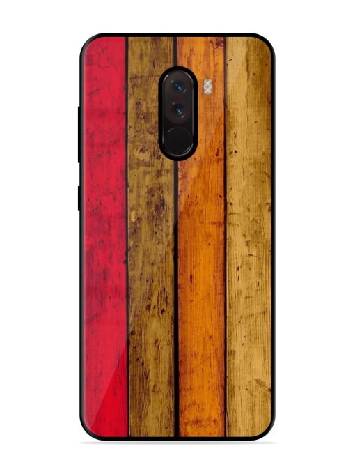 Colorful Woodgrain Glossy Soft Edge Case for Poco F1 Chachhi