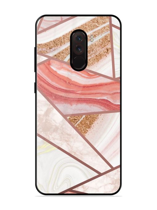 Rosy Mosaic Glossy Soft Edge Case for Poco F1 Chachhi