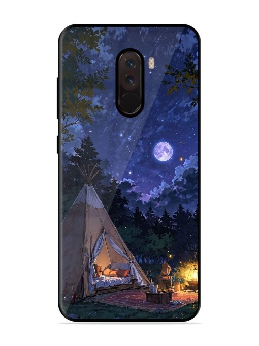 Moonlight Camping Glossy Soft Edge Case for Poco F1 Chachhi