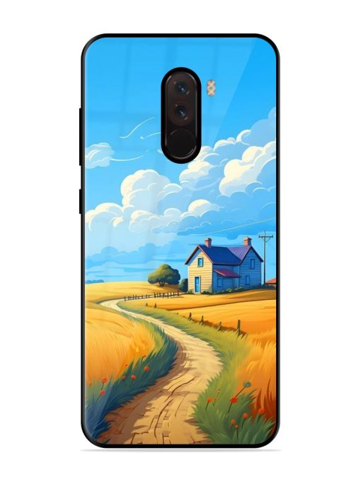 Countryside Cottage Glossy Soft Edge Case for Poco F1 Chachhi