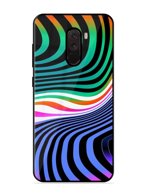 Psychedelic Waves Glossy Soft Edge Case for Poco F1 Chachhi