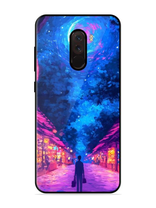 Neon Nightscape Glossy Soft Edge Case for Poco F1 Chachhi