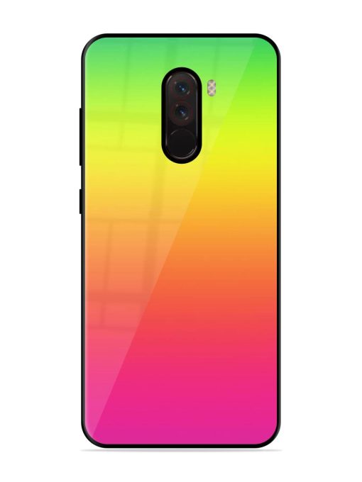 Rainbow Gradient Glossy Soft Edge Case for Poco F1 Chachhi