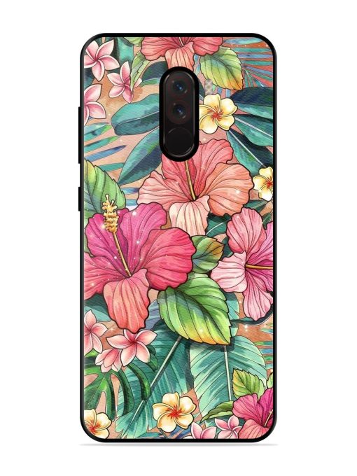 Tropical Tapestry Glossy Soft Edge Case for Poco F1 Chachhi