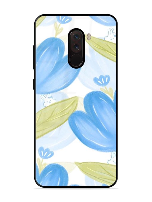 Bunny'S Blue Garden Glossy Soft Edge Case for Poco F1 Chachhi