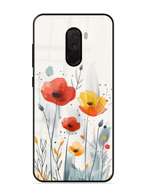 Poppy Fields Glossy Soft Edge Case for Poco F1 Chachhi