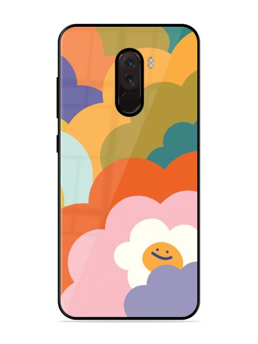 Happy Flower Power Glossy Soft Edge Case for Poco F1 Chachhi