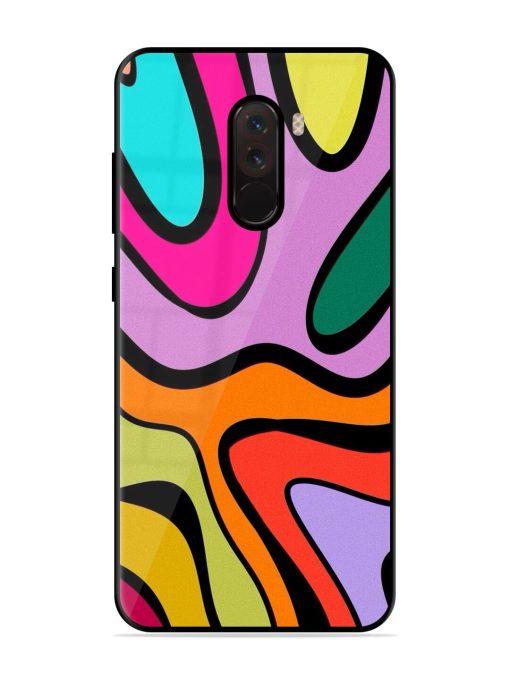 Groovy Swirls Glossy Soft Edge Case for Poco F1 Chachhi