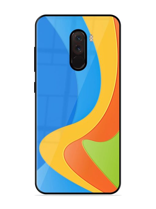 Curvy Color Cascade Glossy Soft Edge Case for Poco F1