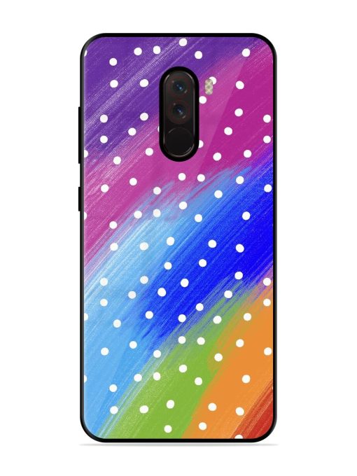 Rainbow Polka Dot Dream Glossy Soft Edge Case for Poco F1 Chachhi