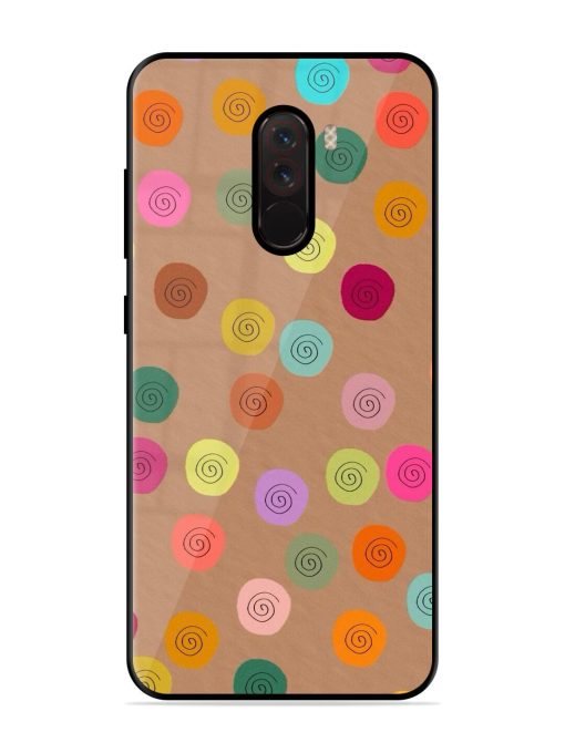 Swirly Dots On Kraft Glossy Soft Edge Case for Poco F1 Chachhi