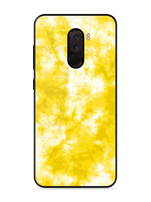 Golden Tie-Dye Twirl Glossy Soft Edge Case for Poco F1 Chachhi